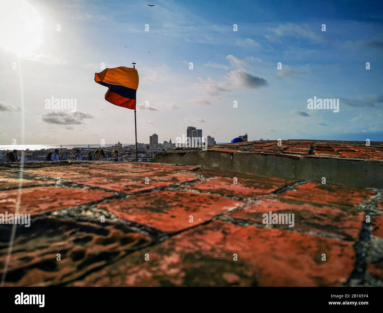 Château du Castillo de San Felipe de Barajas à Cartagena de Indias, Colombie. Banque D'Images