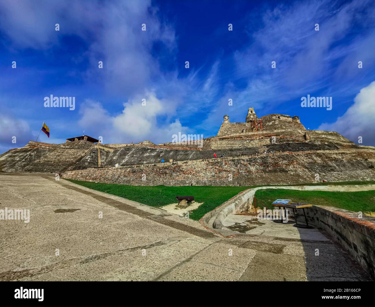 Château du Castillo de San Felipe de Barajas à Cartagena de Indias, Colombie. Banque D'Images