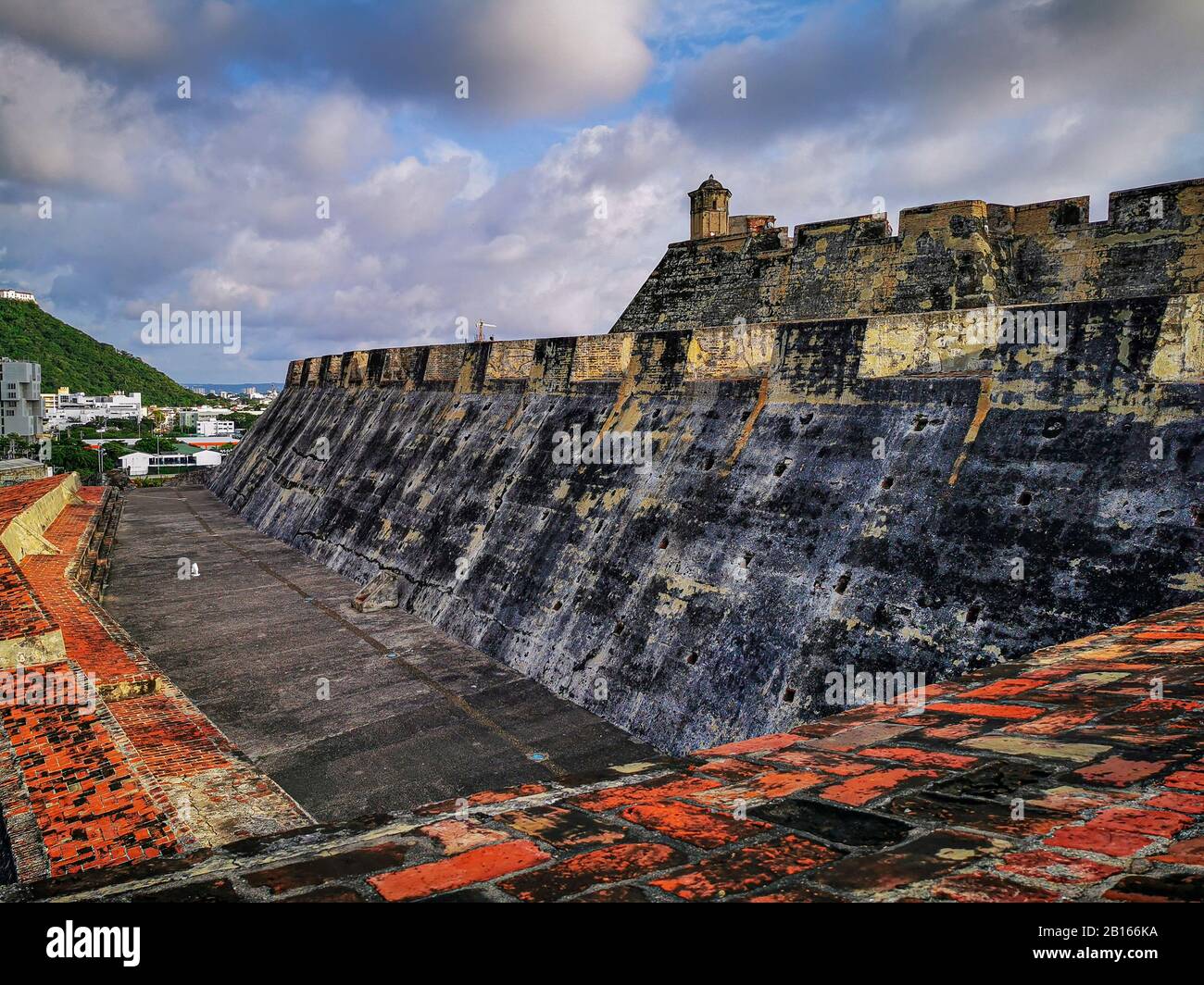 Château du Castillo de San Felipe de Barajas à Cartagena de Indias, Colombie. Banque D'Images