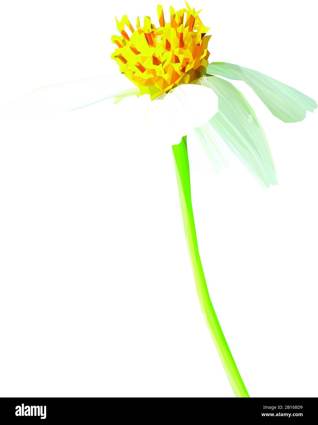 Illustration poly basse d'une Marguerite Banque D'Images