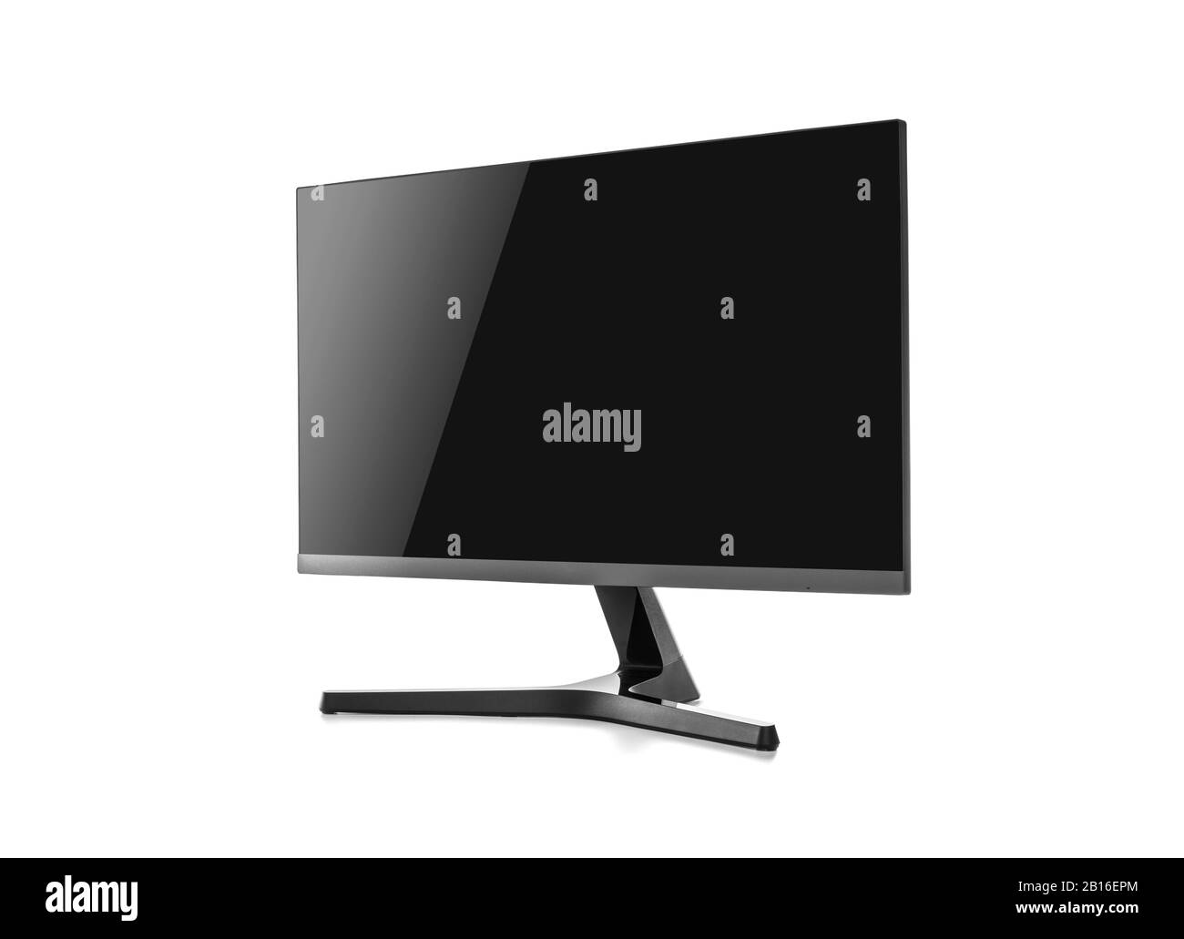 Moniteur d'ordinateur ou téléviseur LCD isolé sur un blanc. Banque D'Images