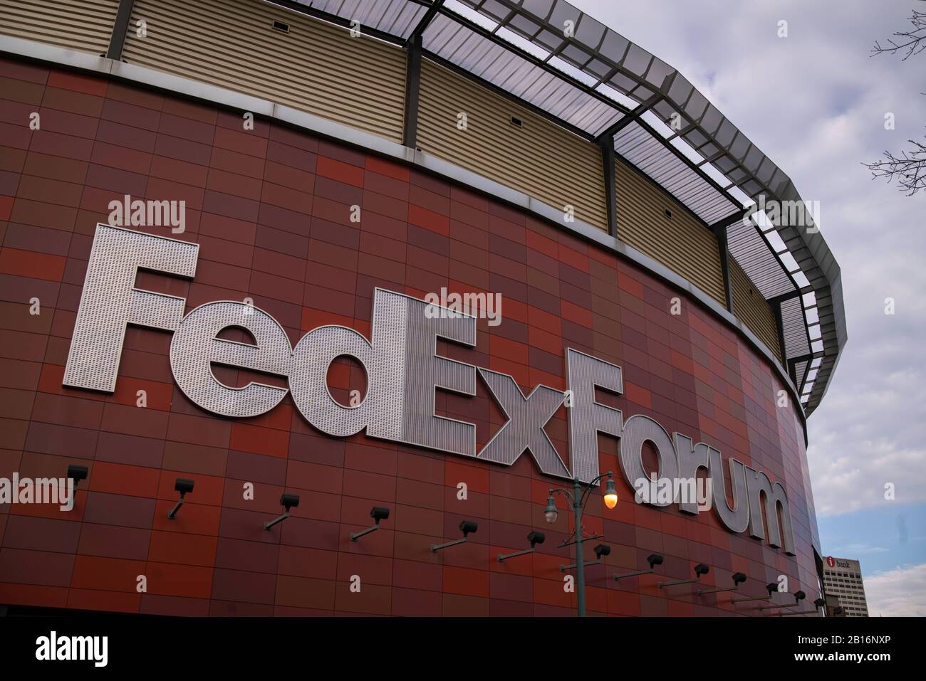 Memphis, Tennessee - 27 janvier 2020 : arène FedExForum, stade des NBA Grizzlies et U of M Tigers NCAA basketball Banque D'Images