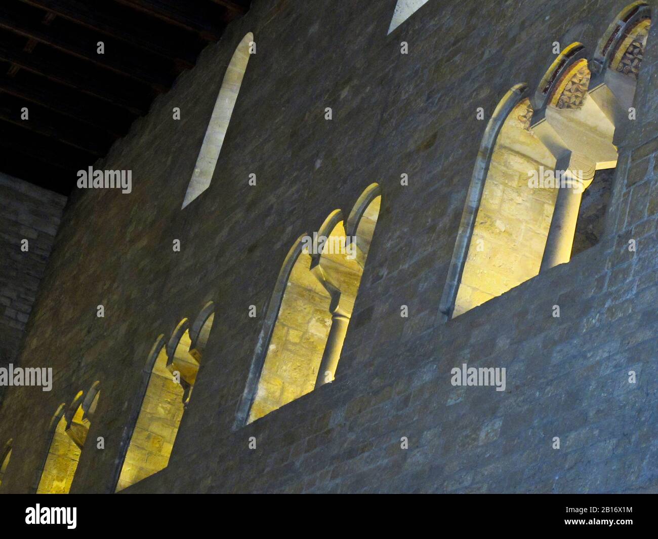 La Basilique St George, le château de Prague, Prague, Bohême, République Tchèque Banque D'Images