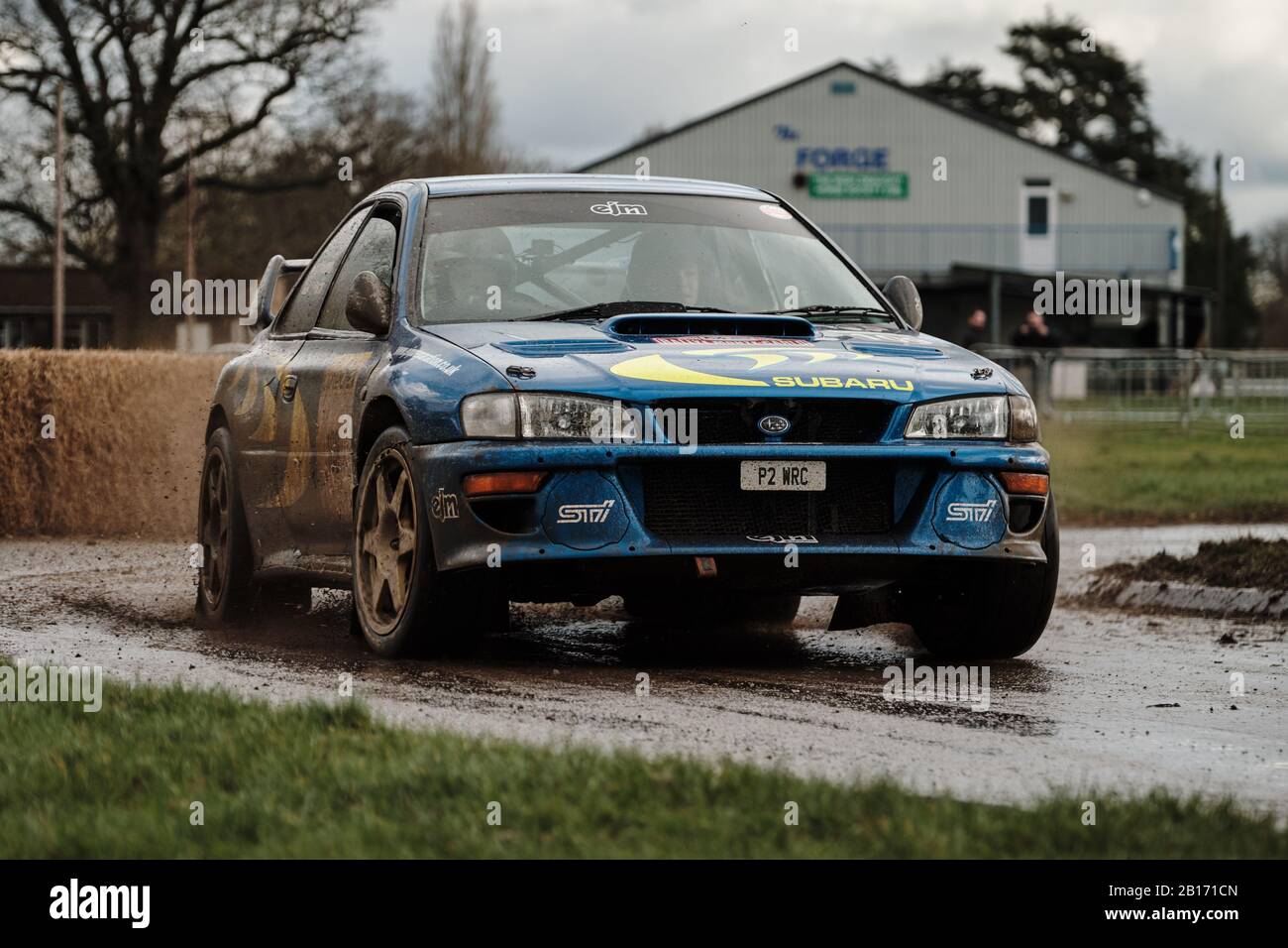 Stoneleigh Park, Warwickshire, Royaume-Uni. 23 février 2020. Le pilote de rallye Niall Moroney conduit la voiture de rallye Subaru Impreza S5 WRC pendant la course de 2020 Retro au circuit du parc Stoneleigh. Photo De Gergo Toth / Alay Live News Banque D'Images
