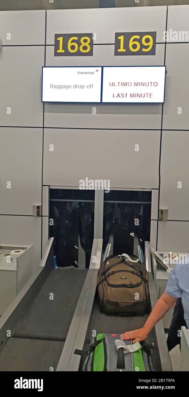 Afficher au dépôt des bagages à l'aéroport, Espagne, Iles Baléares, Majorque, Palma Banque D'Images