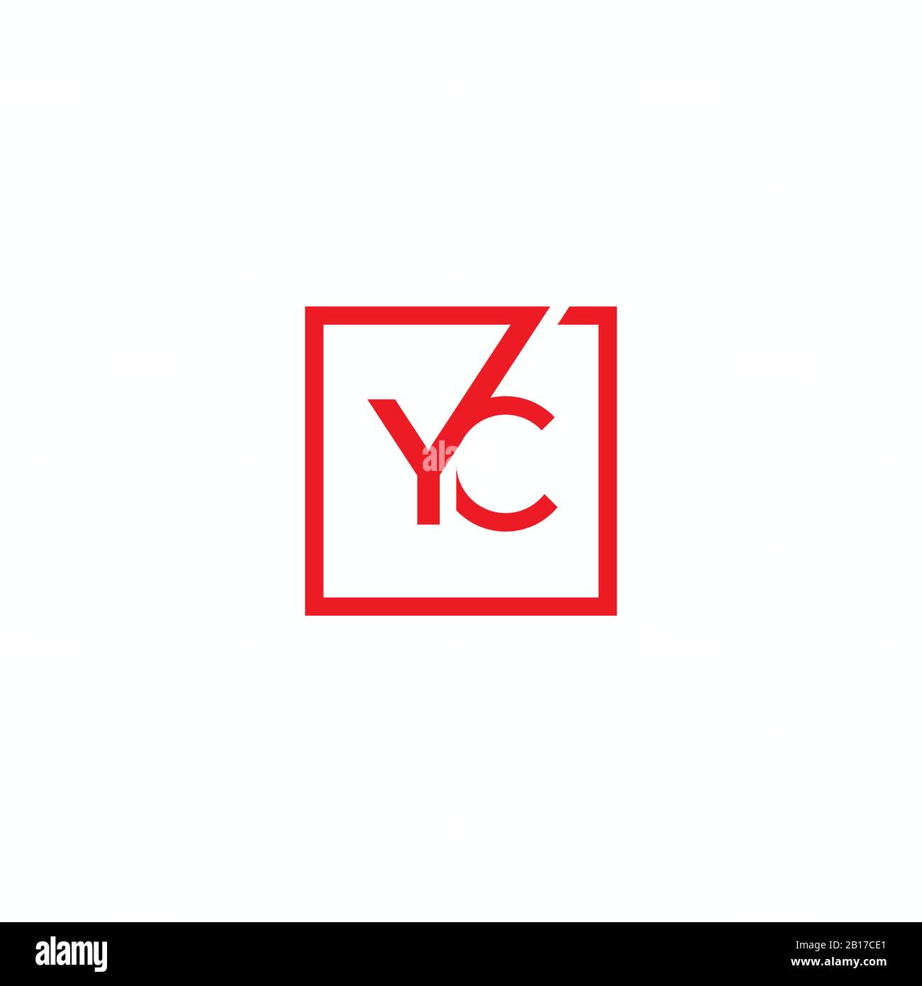 première lettre yc ou logo cy vecteur design Illustration de Vecteur