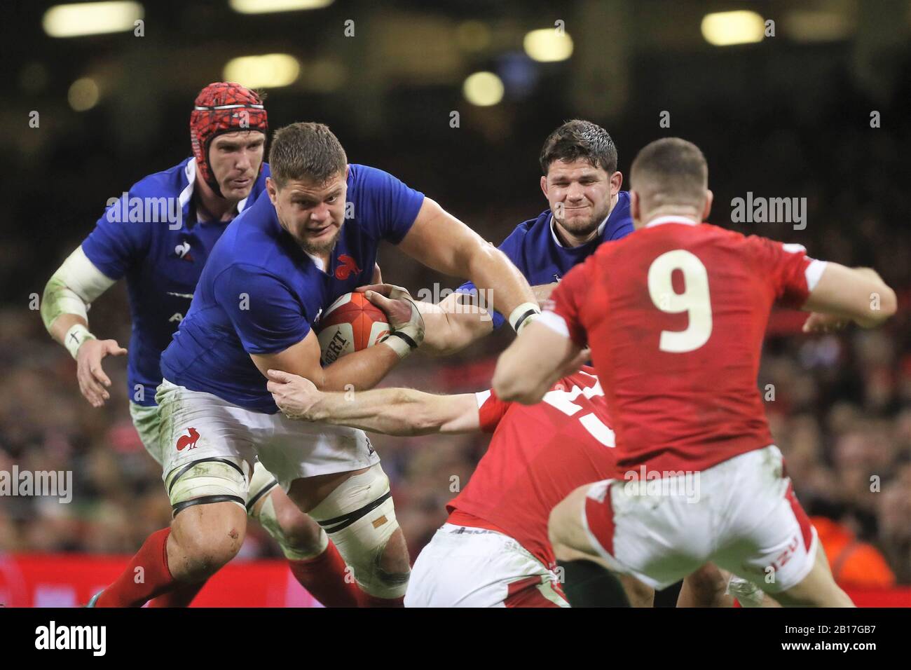 Pendant la Guinness Six Nations 2020, match de rugby entre le Pays de Galles et la France le 22 février 2020 au Principauté Stadium de Cardiff, Pays de Galles - photo Laurent Lairys / DPPI Banque D'Images