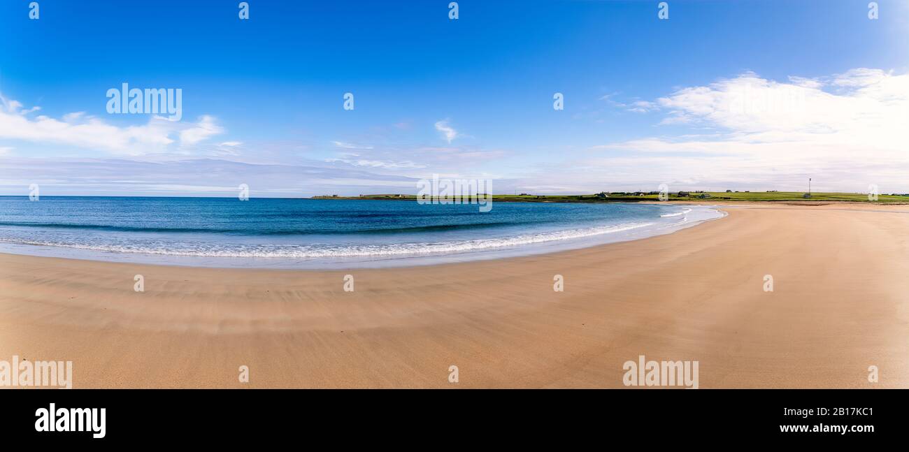 Ecosse, Orkney Islands, South Ronaldsay, plage vide Banque D'Images