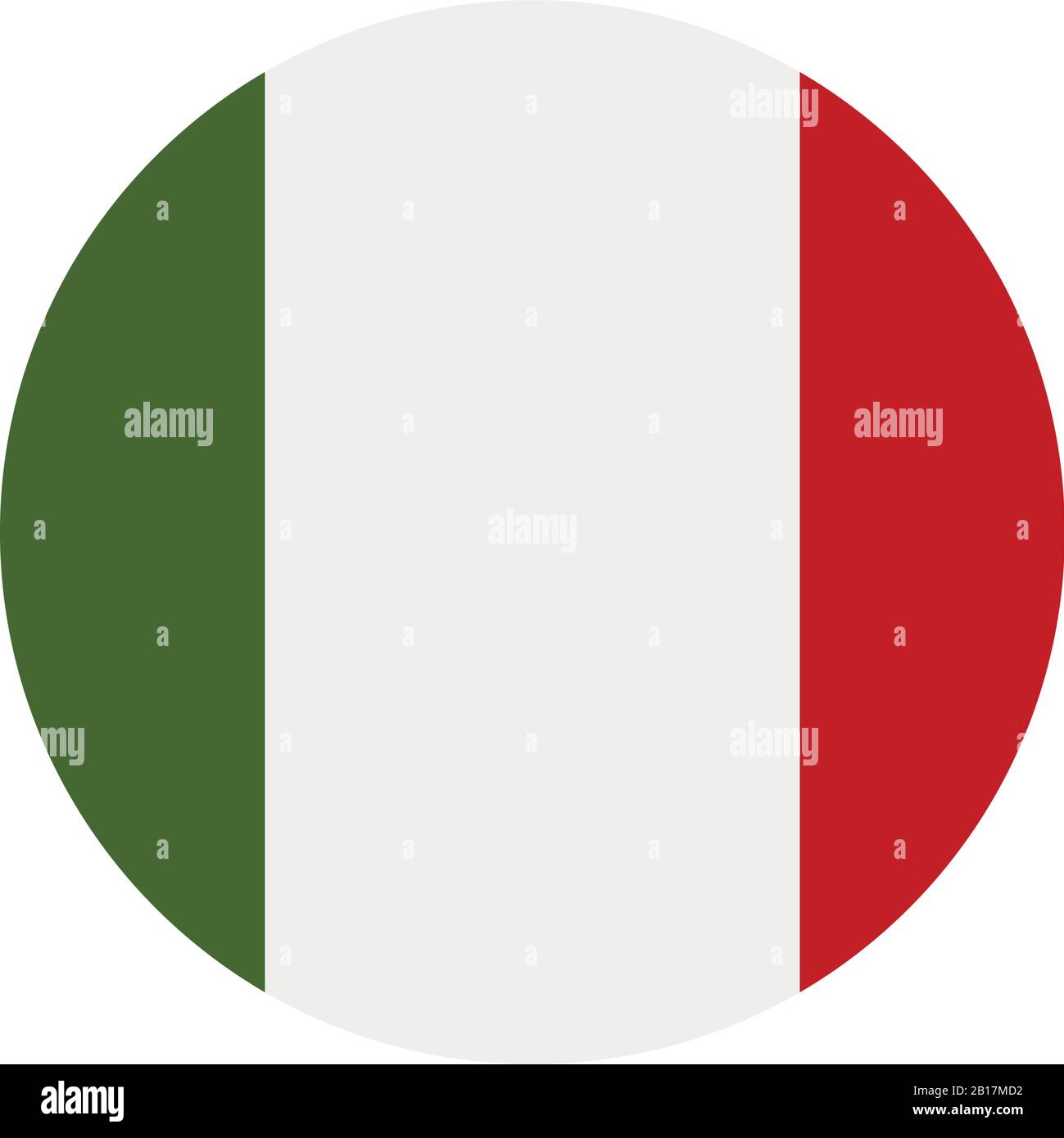 Drapeau italien illustré dans vecteur sur fond blanc Illustration de Vecteur