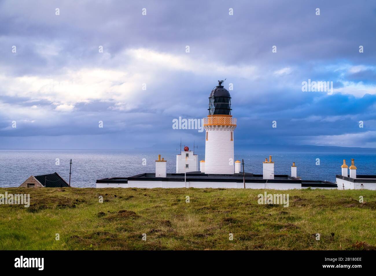 Ecosse, Caithness, Dunnet Head, Lighthouse, point le plus au nord de l'Ecosse continentale. Banque D'Images