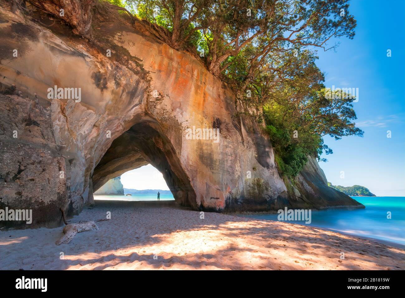 Nouvelle-Zélande, Île Du Nord, Waikato, Péninsule De Coromandel, Cathedral Cove. Banque D'Images