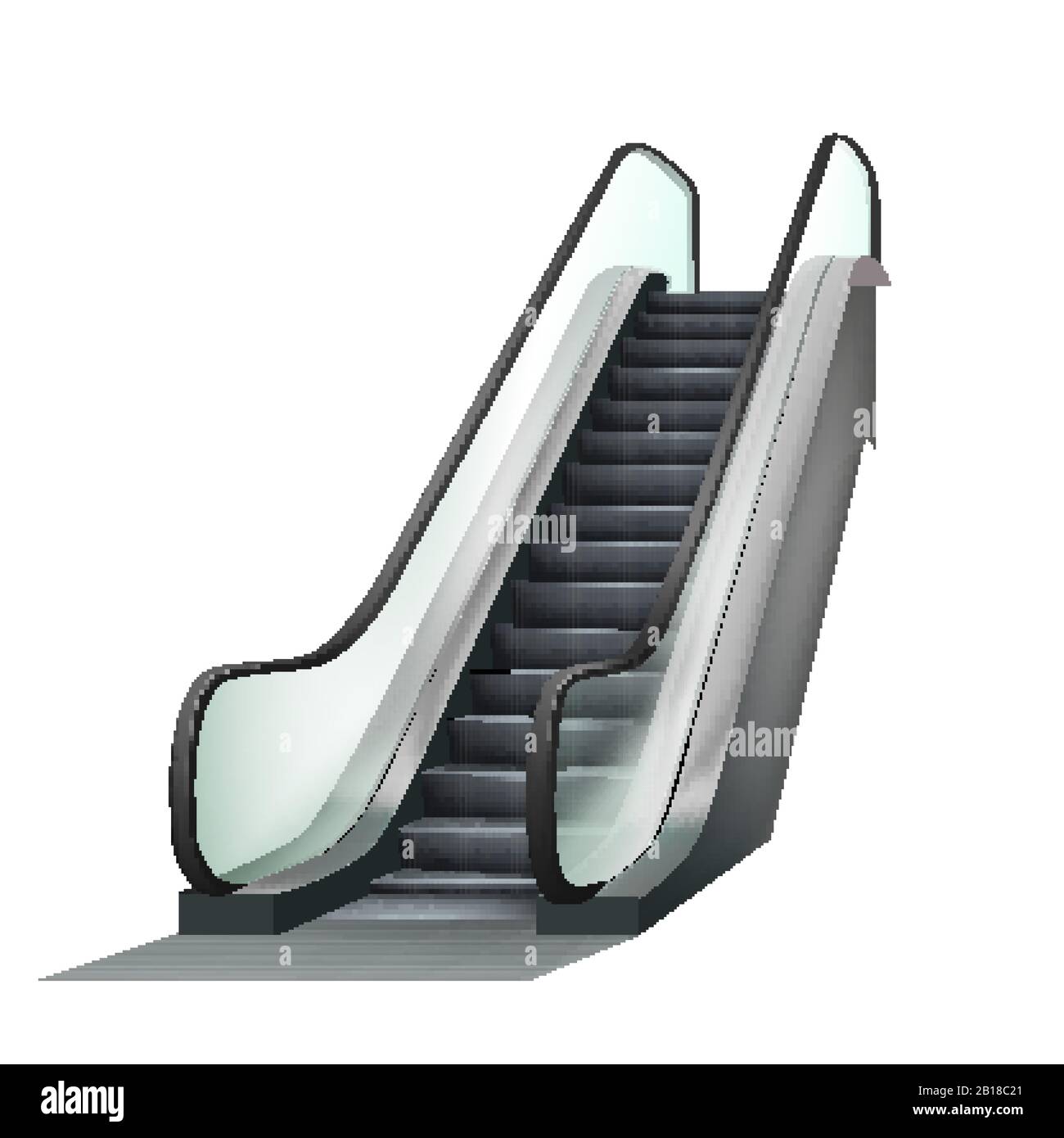 Vecteur D'Équipement Électronique De L'Aéroport De L'Escalator Illustration de Vecteur