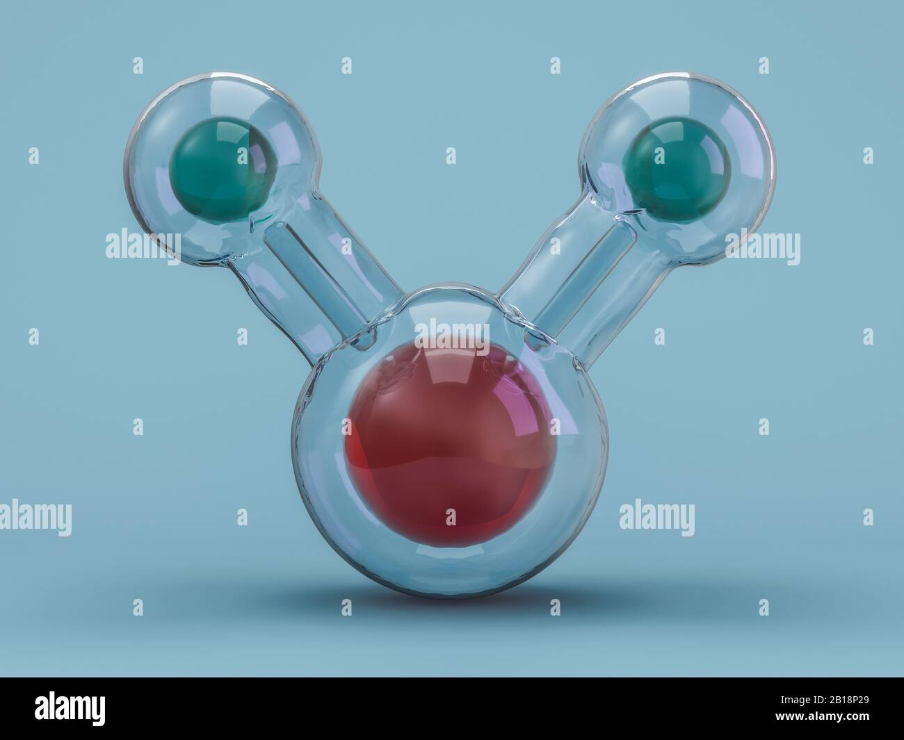 Molécule d'eau. L'écologie, de la biologie et de la biochimie concept. Le rendu 3D Banque D'Images