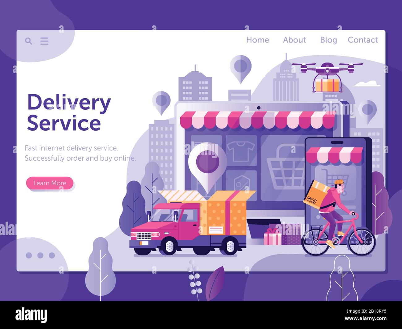Hero header image website background Banque d'images vectorielles - Alamy