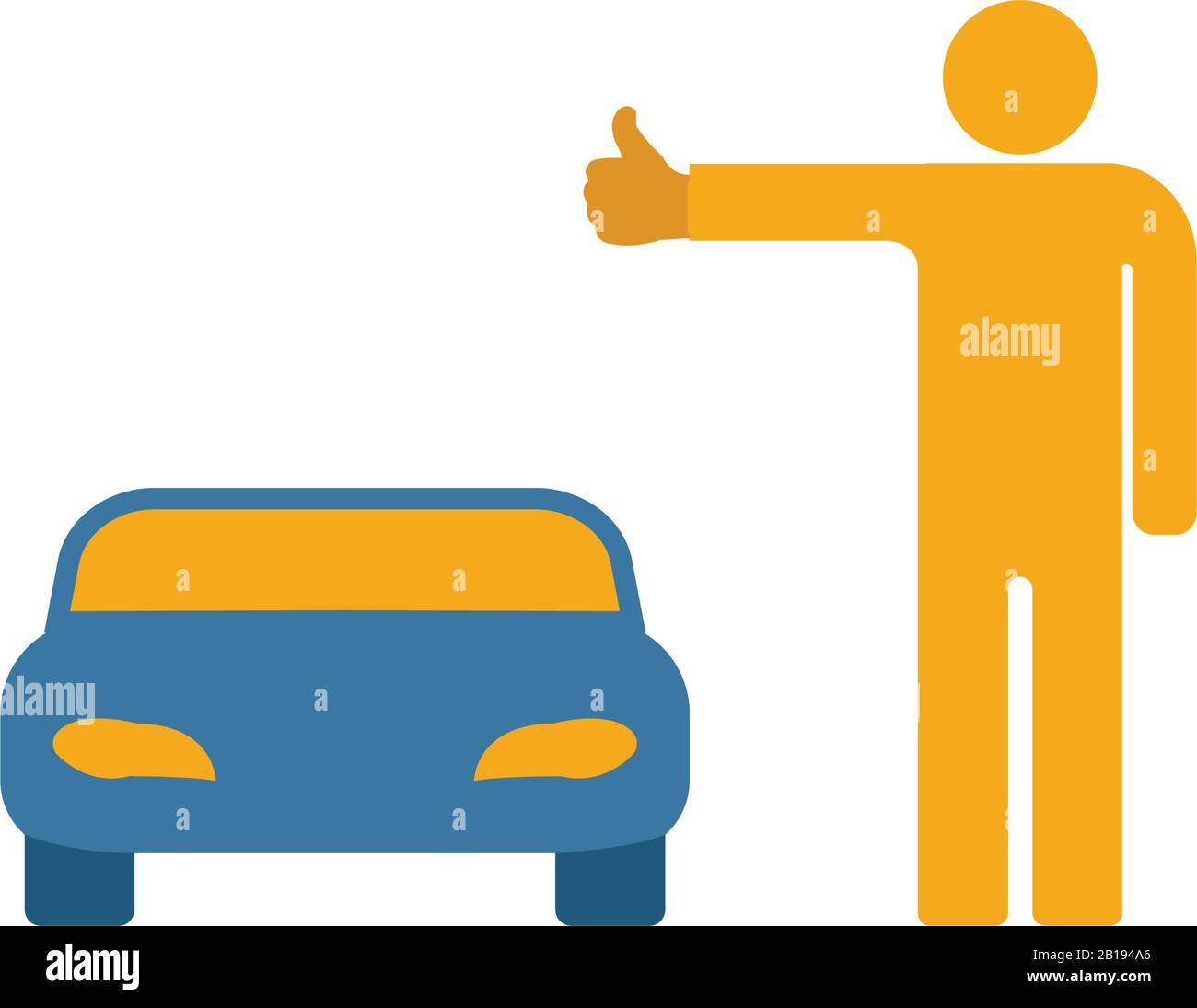 Icône de l'autostop. Élément simple de travel icons collection. L'icône ...