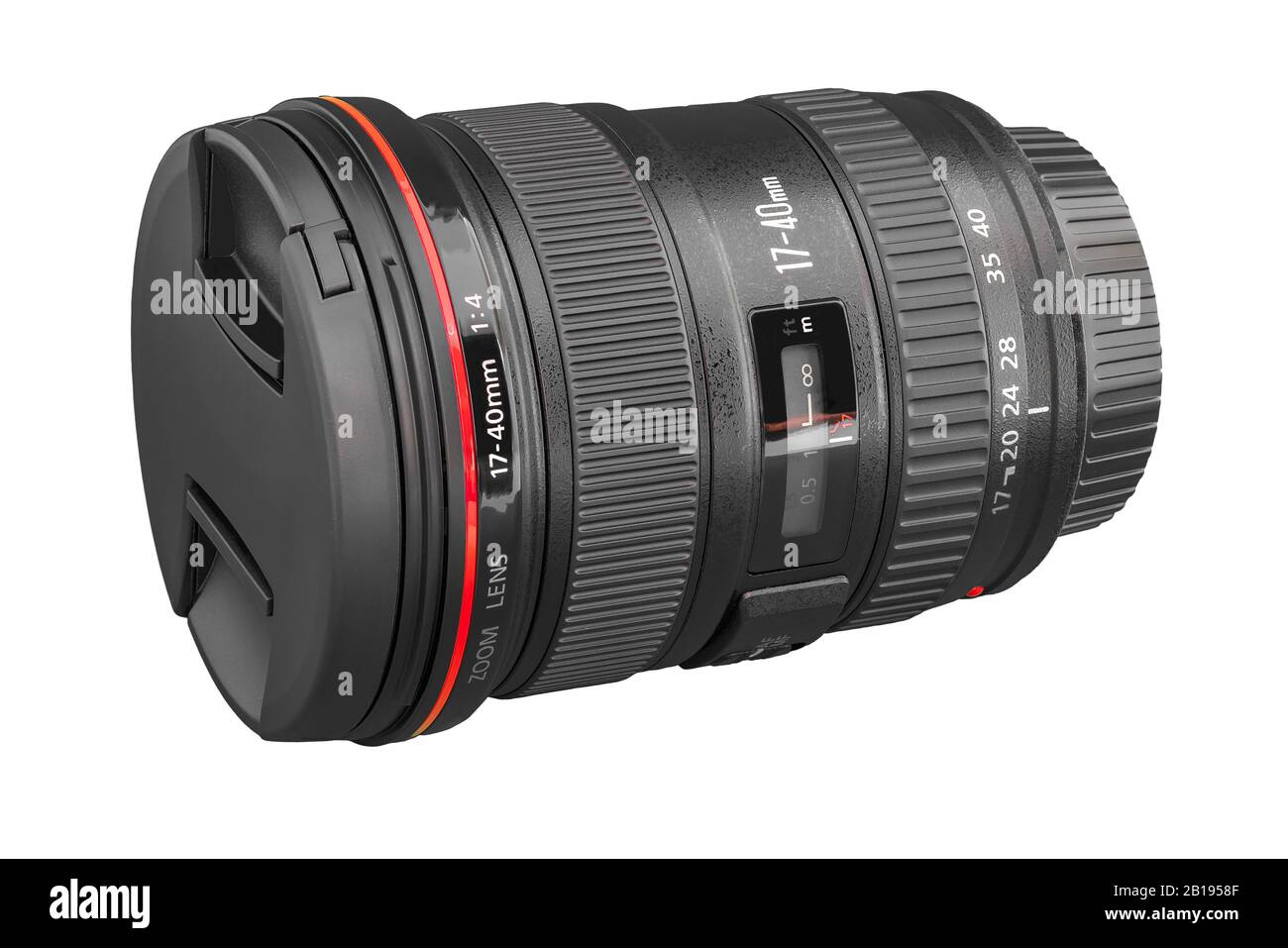 Canon EF 17-40 mm F/4 L USM - objectif Canon (distance focale 17-40 mm, ouverture f 4-22, zoom optique 2,4X, diamètre : 77 mm) Noir. Canon L Series Professional L Banque D'Images