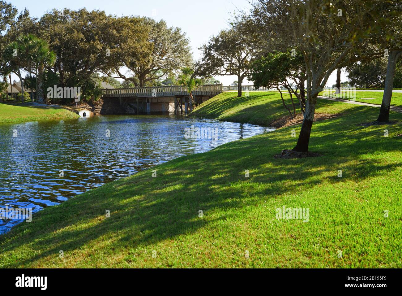 Parc naturel avec lac. Floride, États-Unis Banque D'Images