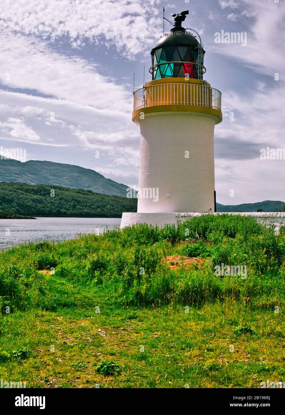 Phare De Corran Point, Corran Point, Loch Linnhe, Lochaber, Highland, Écosse Banque D'Images
