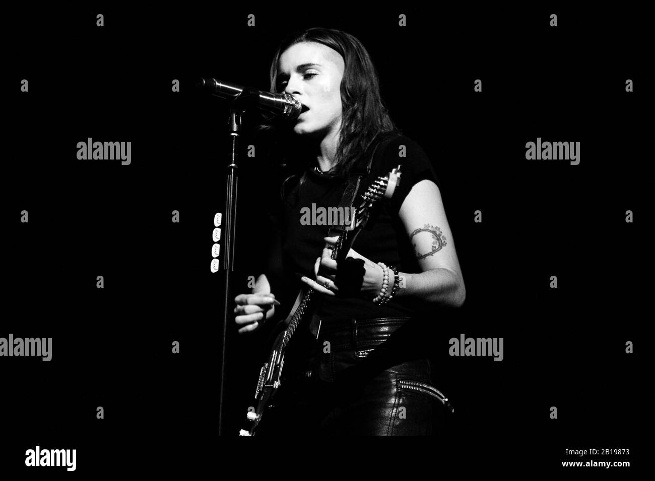 Londres, Royaume-Uni - 20 février 2020 : PVRIS (Lyndsey Gunnufsen) en direct à Electric Brixton Banque D'Images