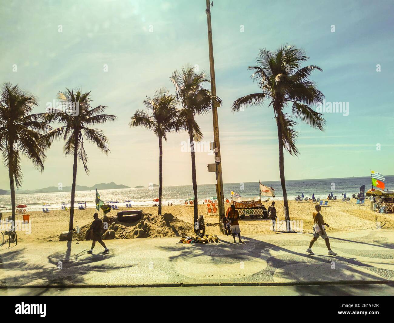 Plage de Copacabana, RIO Banque D'Images
