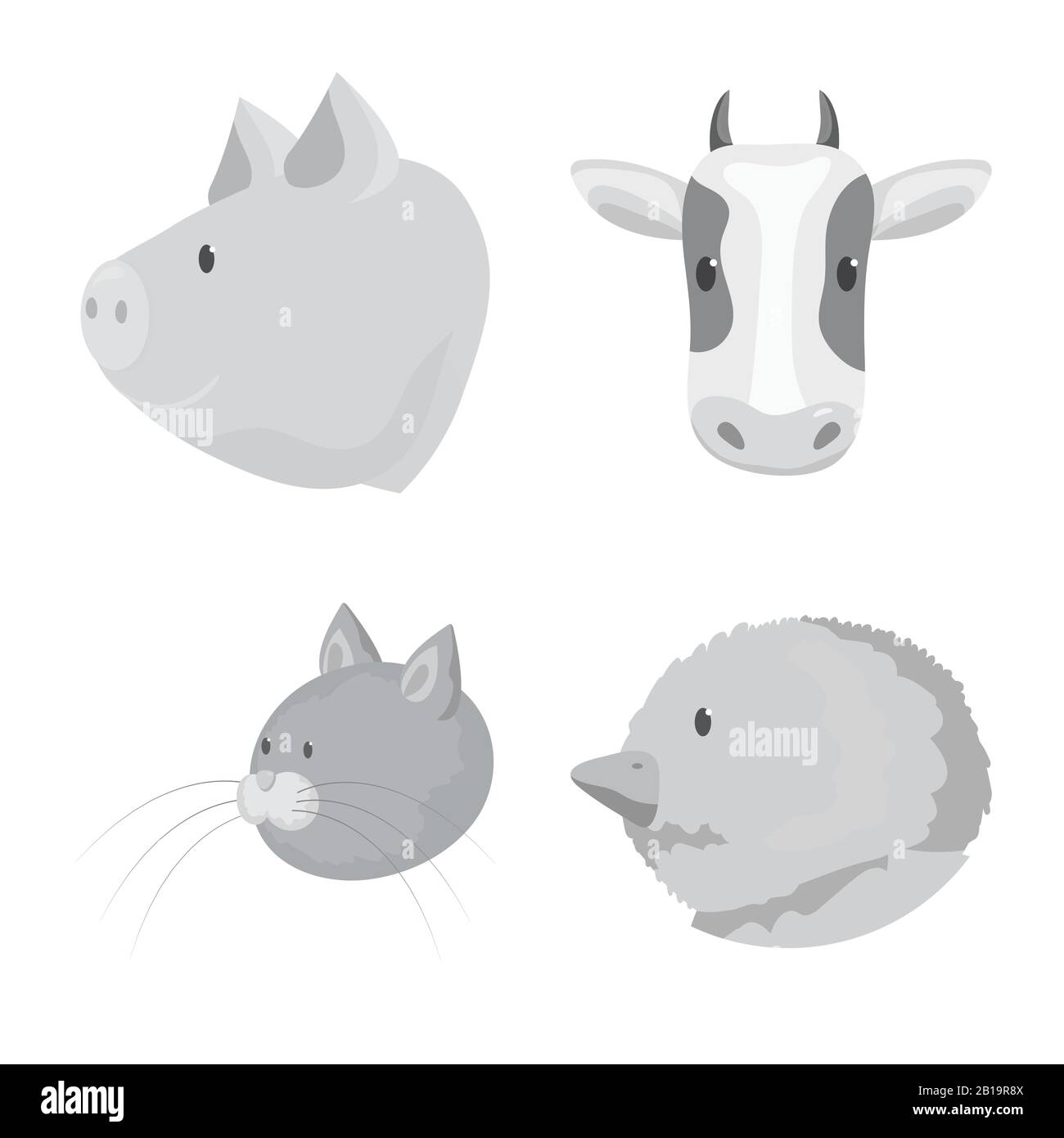 Illustration vectorielle du symbole de la campagne et de la propriété. Ensemble de paysages et illustration vectorielle de reproducteurs. Illustration de Vecteur