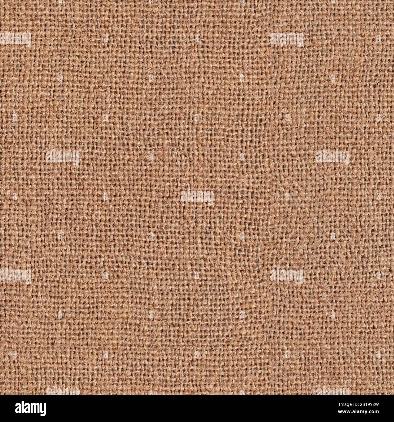 Tissu naturel et toile de jute. Texture ou arrière-plan carré transparent. Banque D'Images