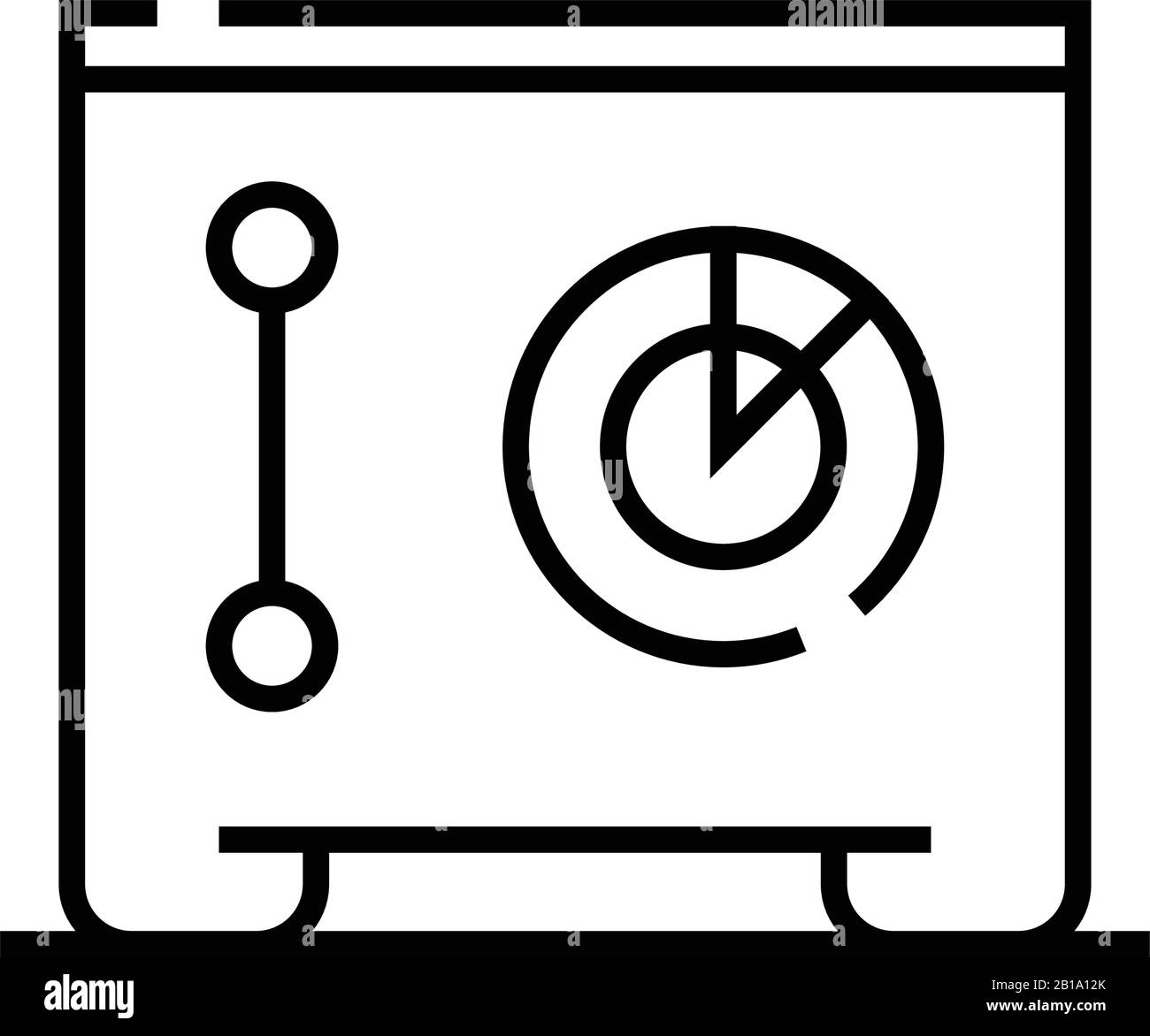 Icône de ligne de présentation de diagramme, signe concept, illustration vectorielle de contour, symbole linéaire. Illustration de Vecteur