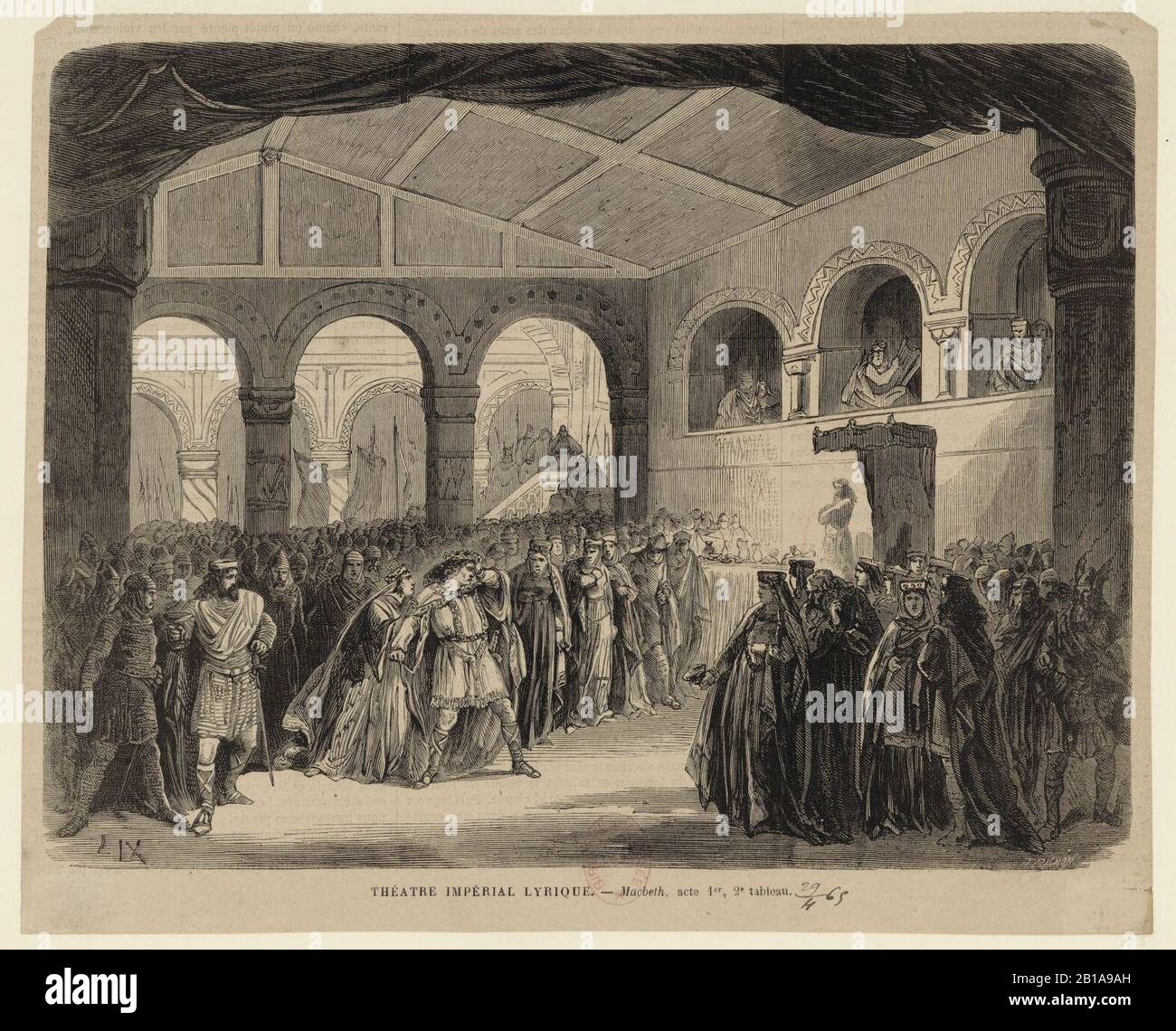 Frédéric Lix - Auguste Trichon - Macbeth De Giuseppe Verdi (Révision 1865) - Original. Banque D'Images