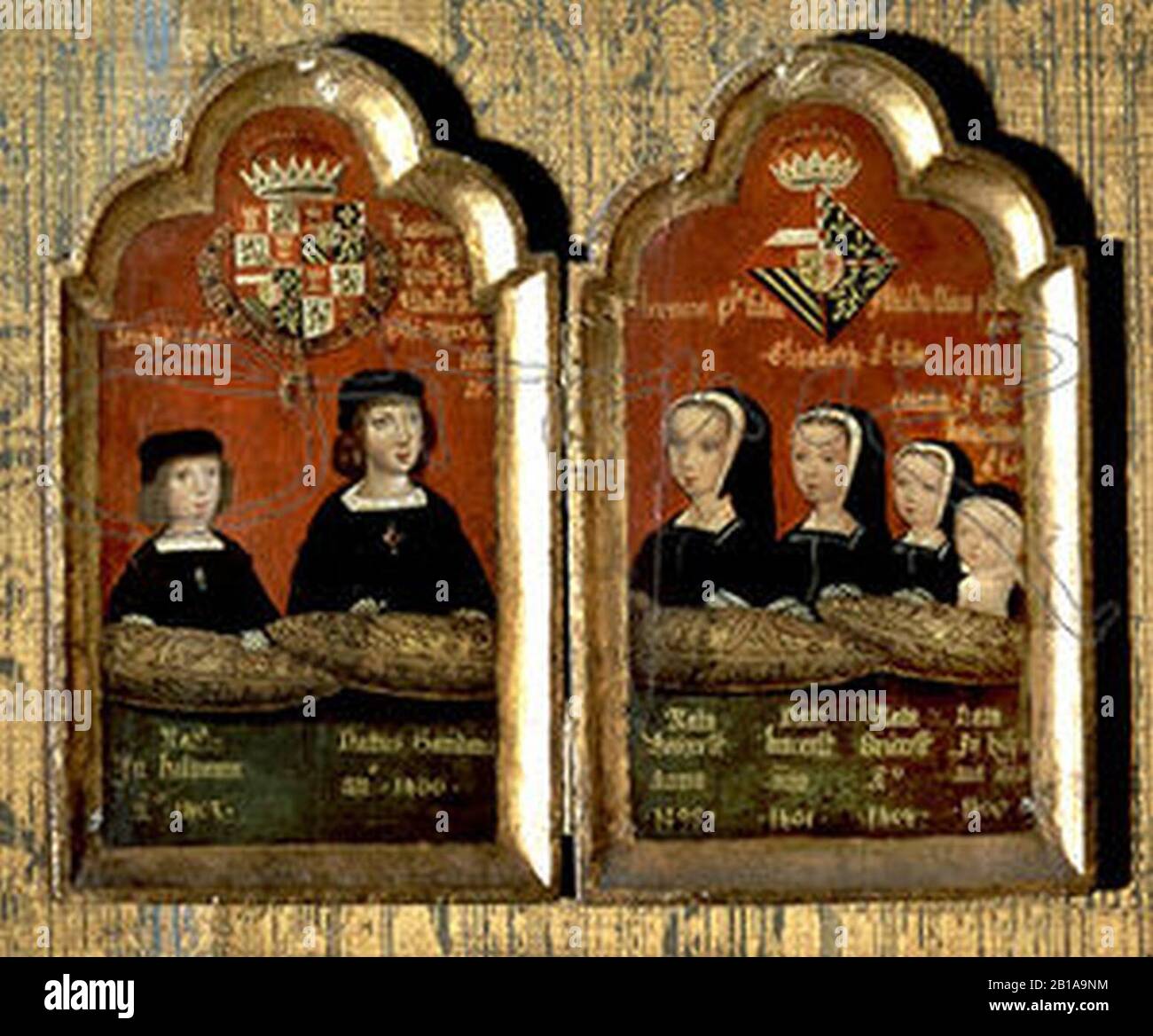 Frère et soeur de charles quin. Banque D'Images