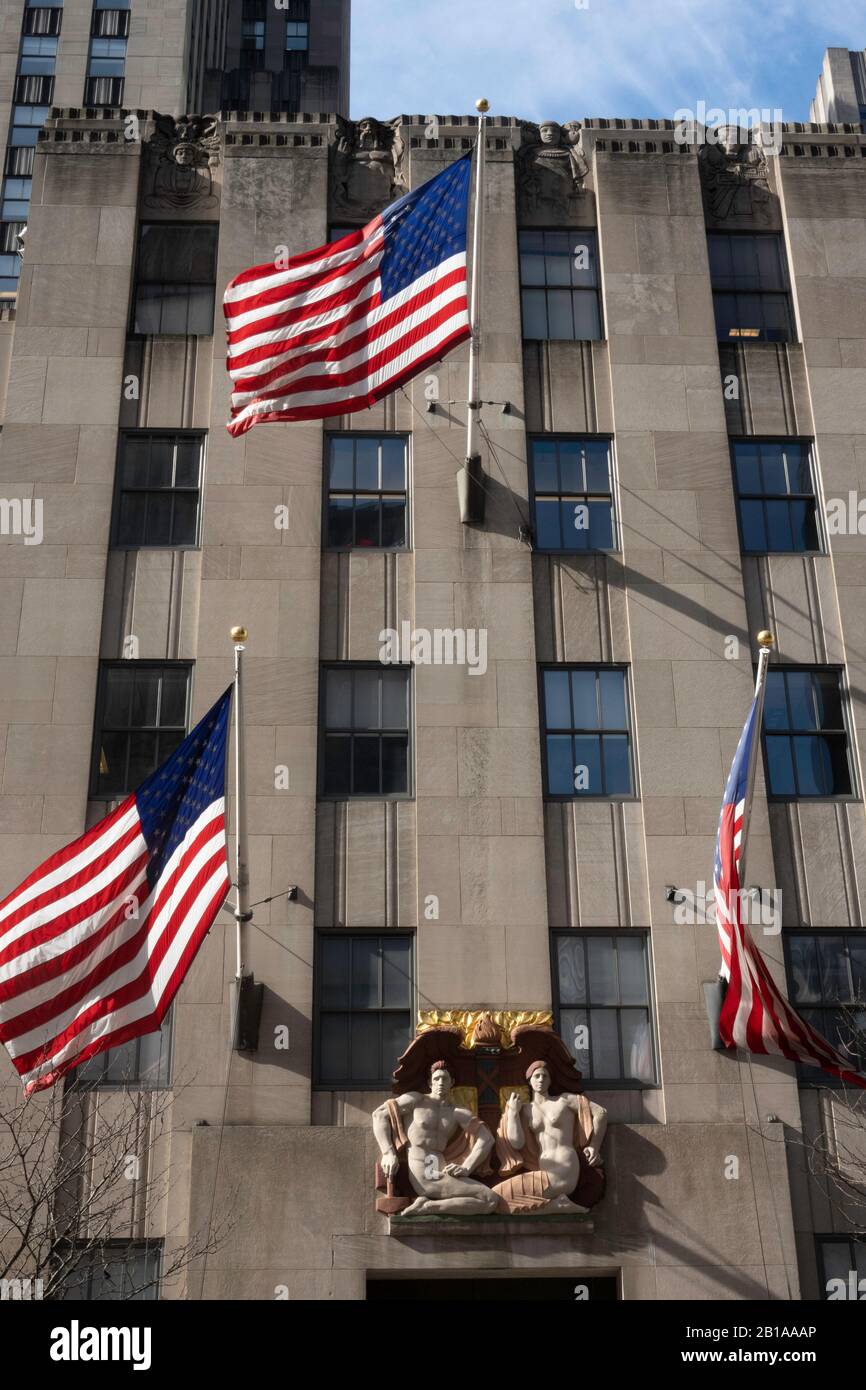 Rockefeller Center International Building, 636 Fifth Avenue, New York Banque D'Images