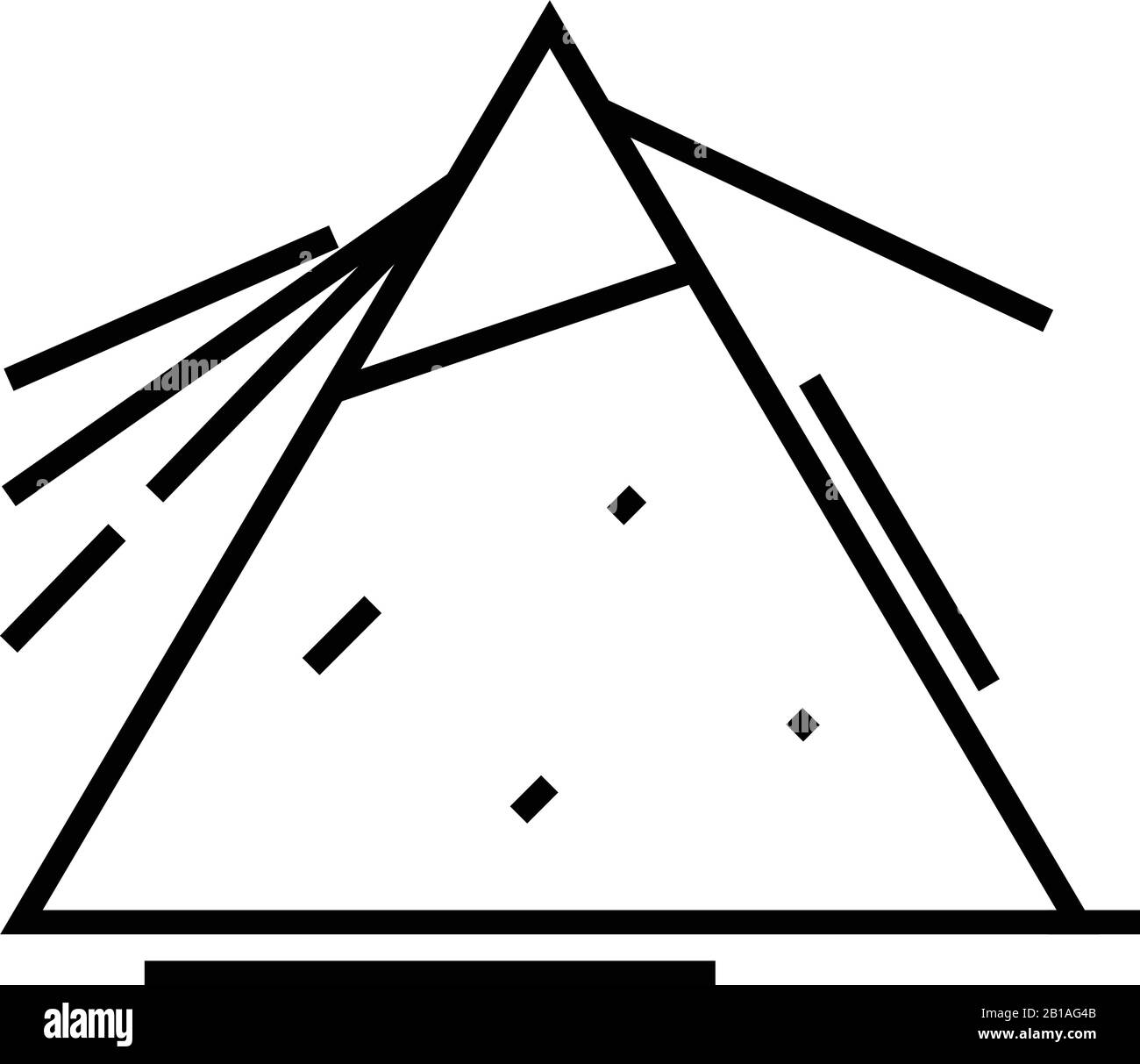 Icône de ligne Difraction, signe concept, illustration vectorielle de contour, symbole linéaire. Illustration de Vecteur