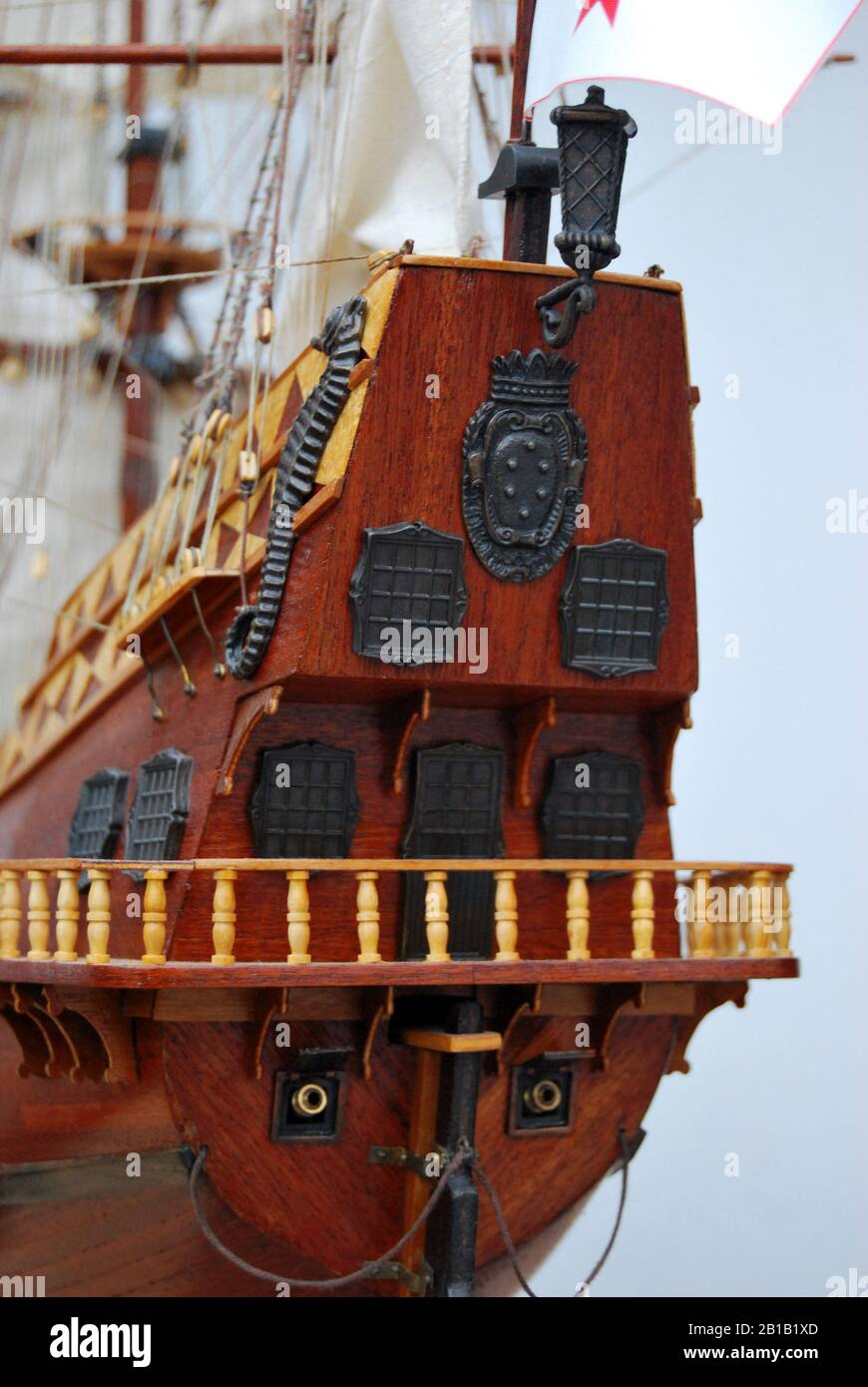Fabrication de modèle naval - détail galléon espagnol Banque D'Images