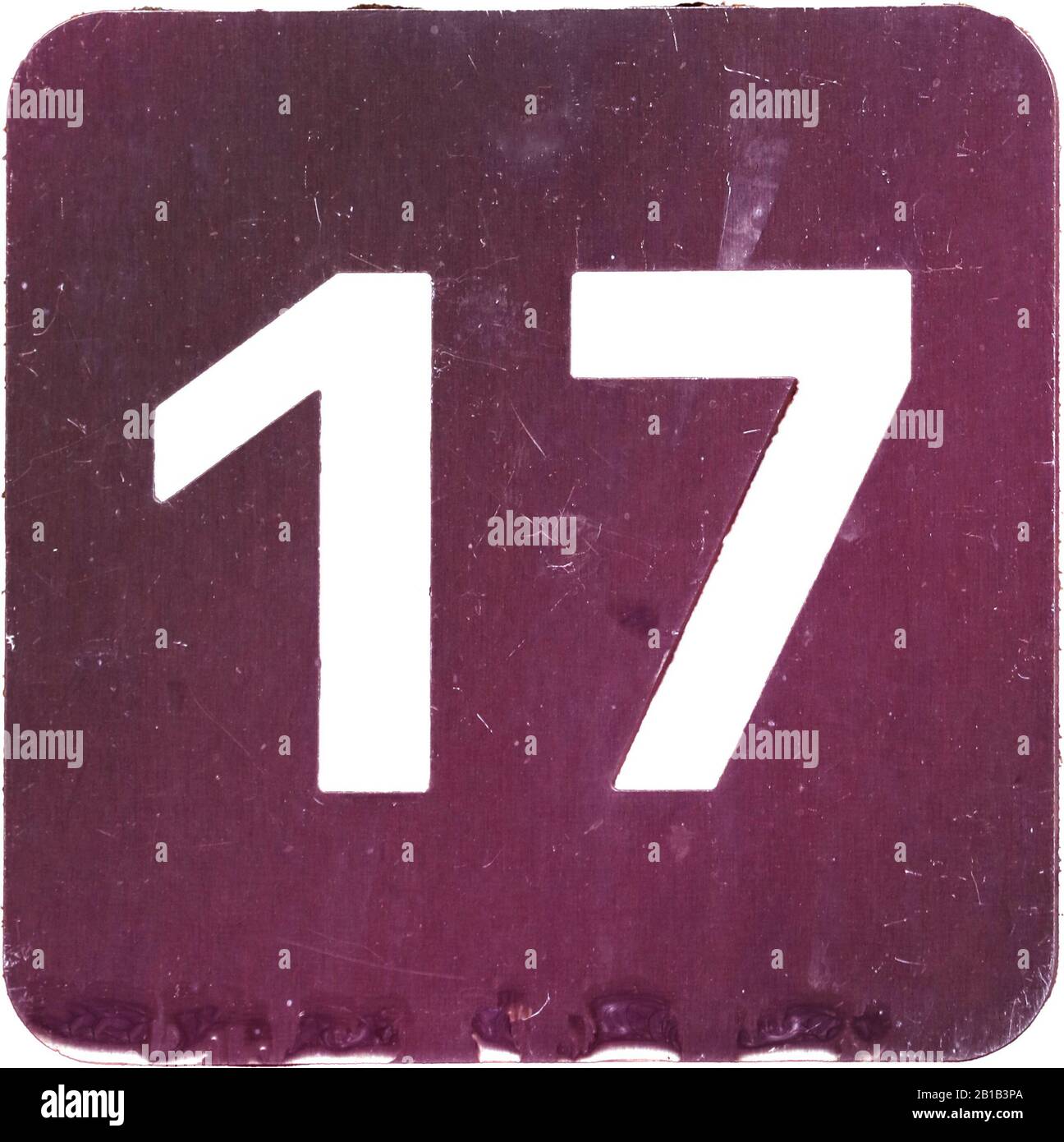 Numéro 17 signe adresse de maison Banque D'Images
