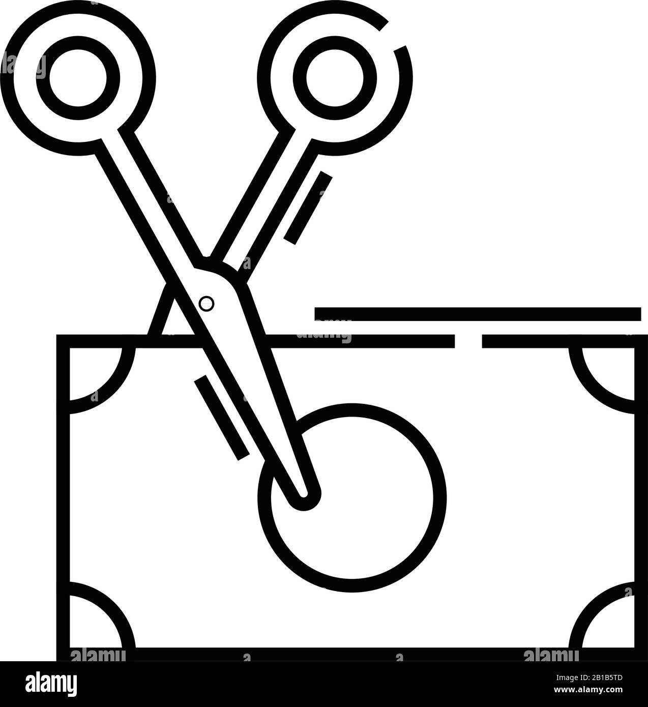Icône de ligne d'argent de coupe, signe de concept, illustration vectorielle de contour, symbole linéaire. Illustration de Vecteur