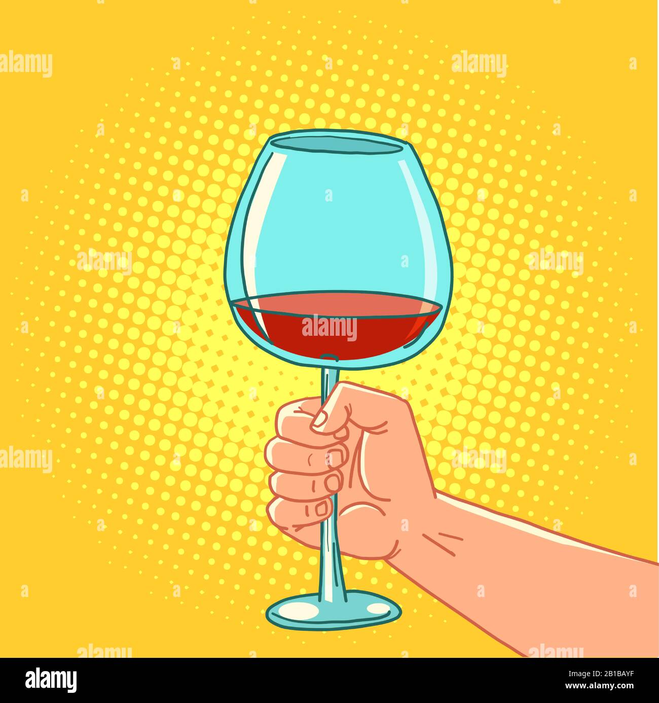 Verre de vin rouge Illustration de Vecteur
