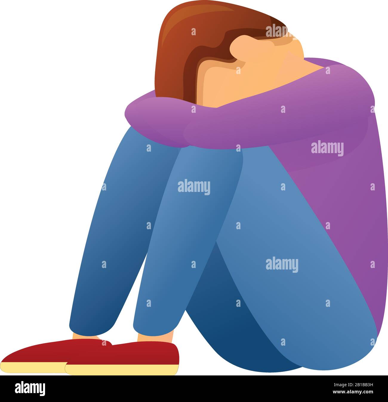 Icone Garcon Triste Dessin Anime De Triste Icone De Vecteur De Garcon Pour La Conception De Web Isole Sur Fond Blanc Image Vectorielle Stock Alamy