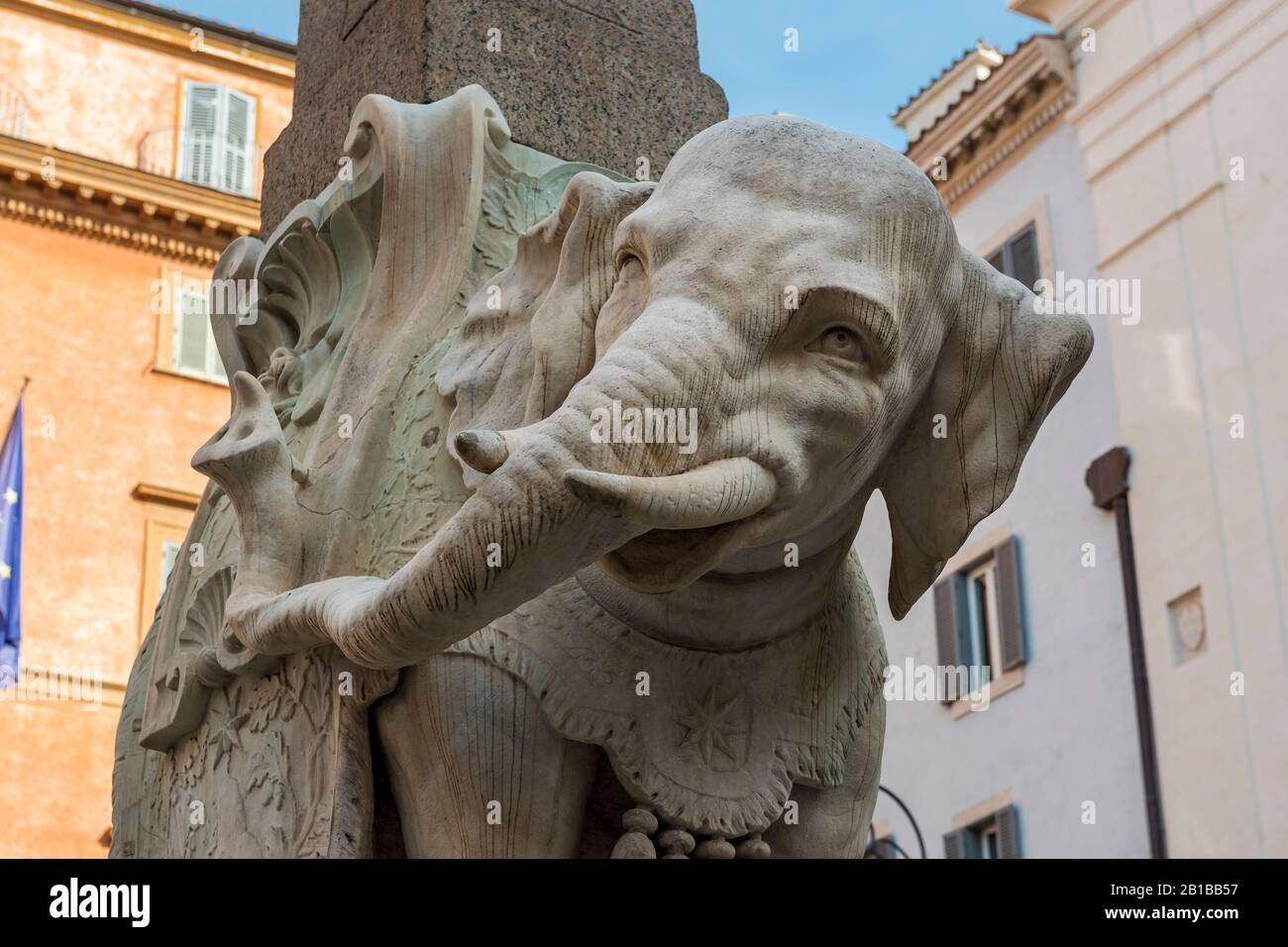 Éléphant Et Obélisque, Piazza Della Minerva, Rome, Italie Banque D'Images