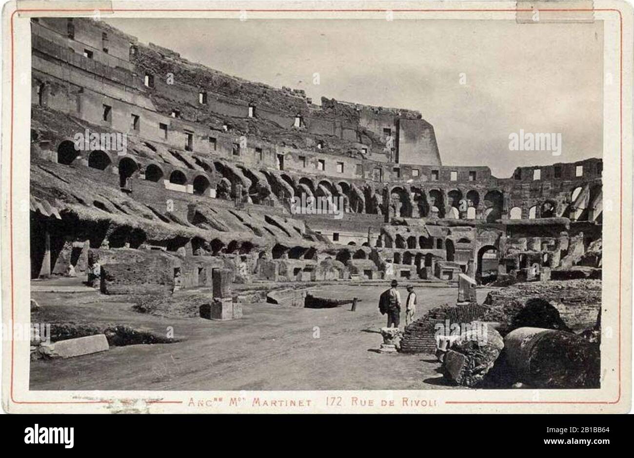 Frith Francis (1822-1898) - Roma - Interno Del Colosseo. Banque D'Images