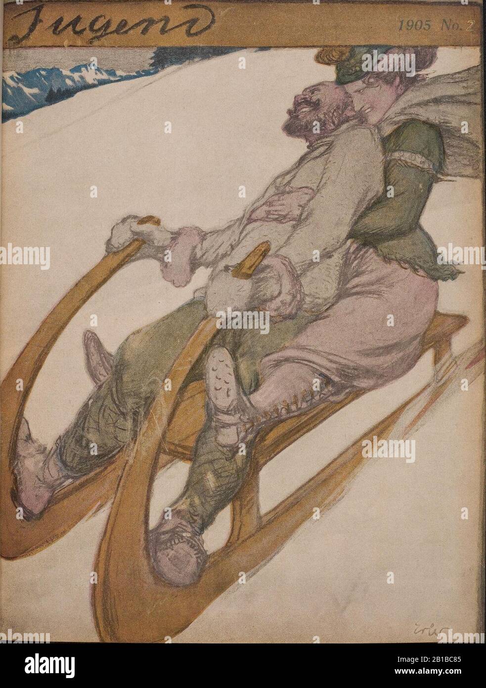 Fritz Erler - Jugend - première page 1905 volume 2. Banque D'Images