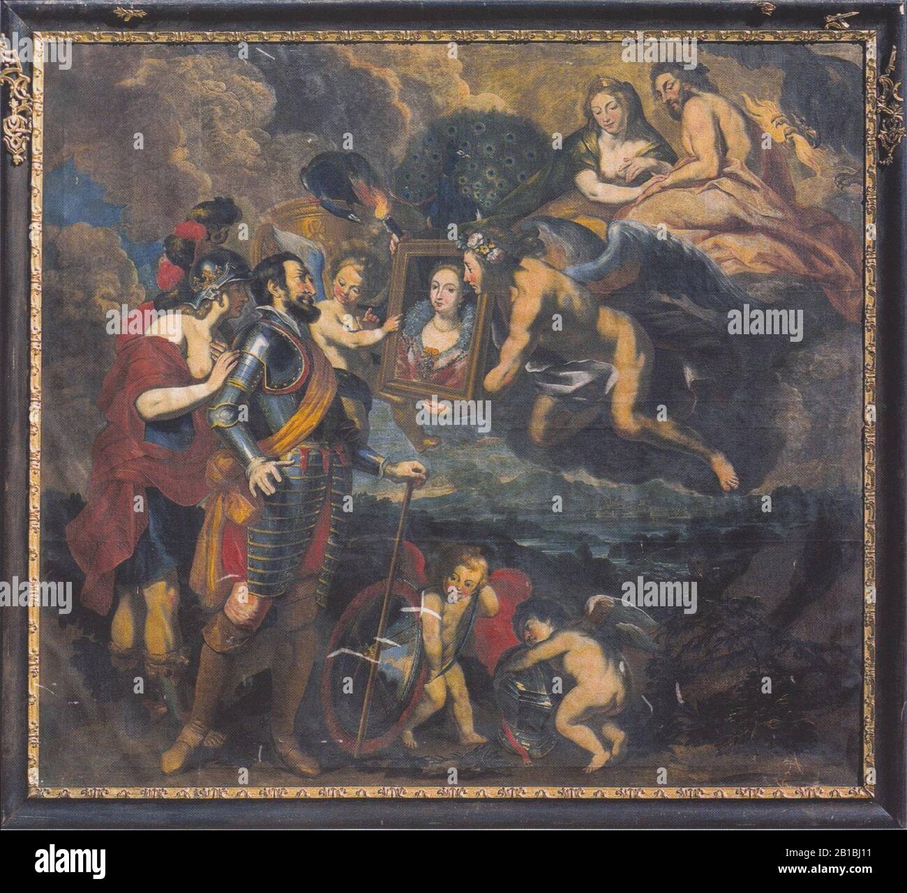 Frome - Heinrich IV empfängt das Bildnis der Maria von Medici. Banque D'Images