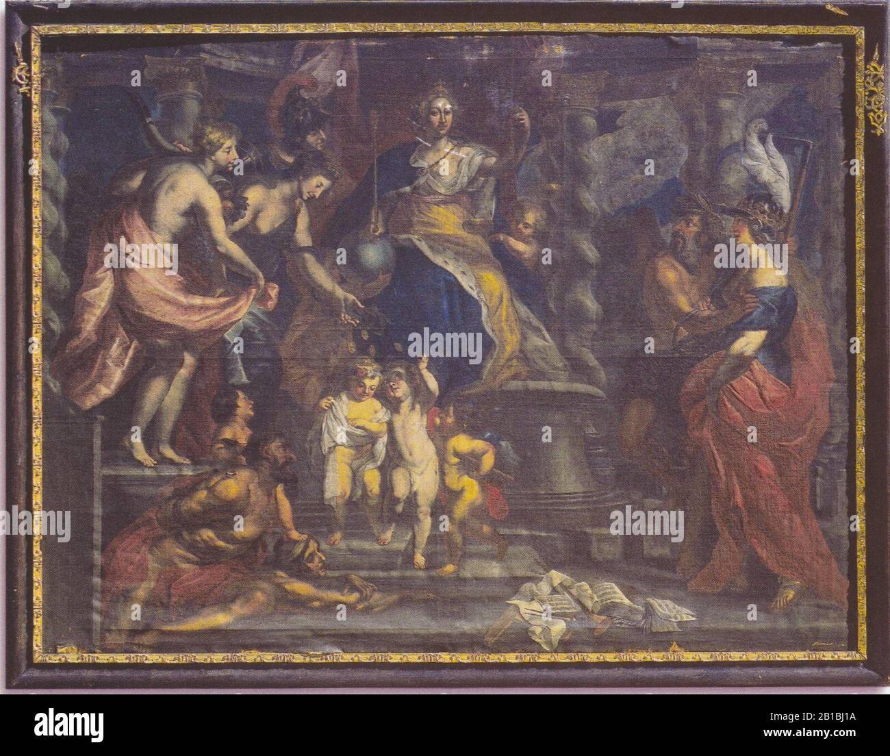 Erbringung von Medici - Heinrich IV übergibt die Regierung an Maria von Medici. Banque D'Images