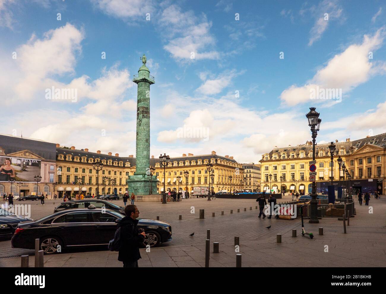 Place Vendôme colonne Paris France Banque D'Images