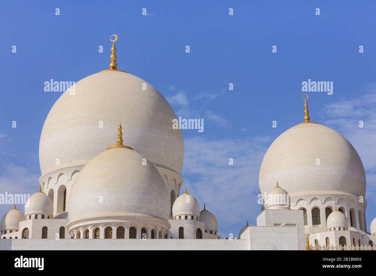 Grande Mosquée Sheikh Zayed à Abu Dhabi la capitale des Émirats arabes Unis Banque D'Images