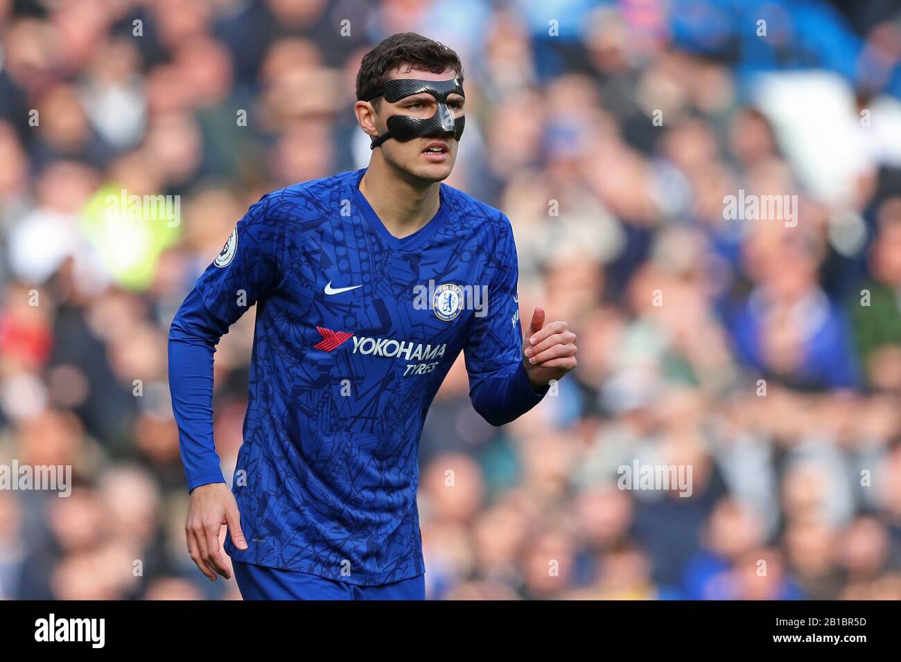 Le défenseur Andreas Christensen de Chelsea lors du match de la Premier League entre Chelsea et Tottenham Hotspur, au Stamford Bridge, Londres, 22 février Banque D'Images