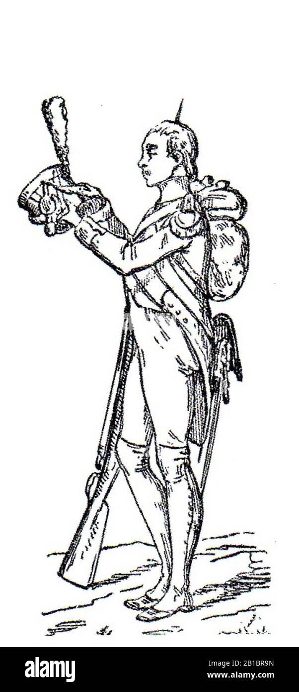 Fuciliere-Granatière Della Vecchia Guardia Adolphe De Chesnel. Banque D'Images