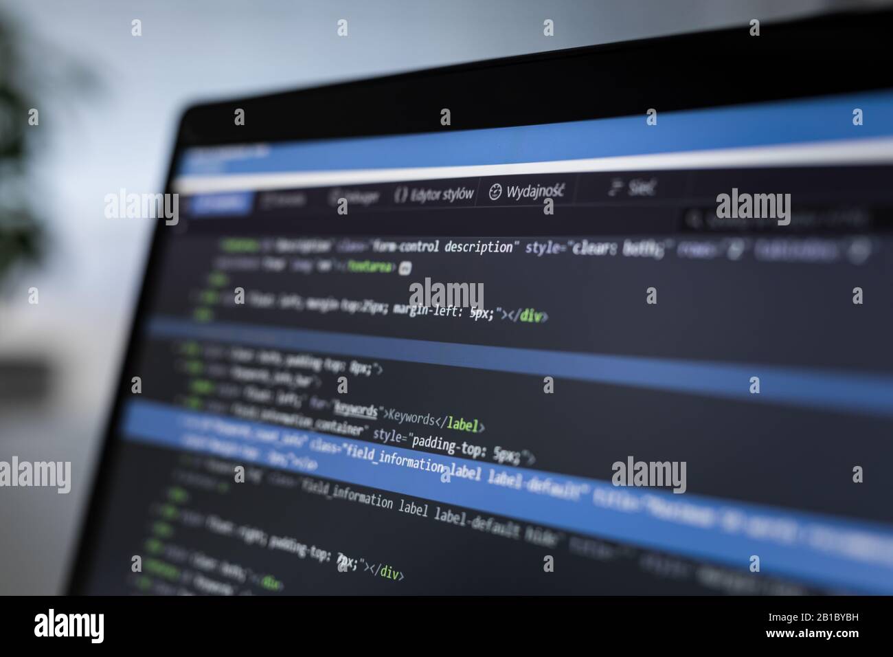 Élaborer des programmes et des technologies de codage. Conception de site web. Cyber espace concept. Banque D'Images