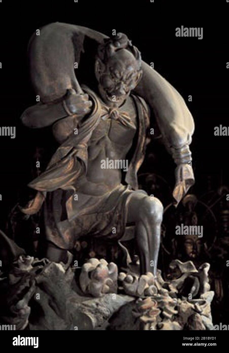 Fūjin à Sanjūsangen-dō. Banque D'Images