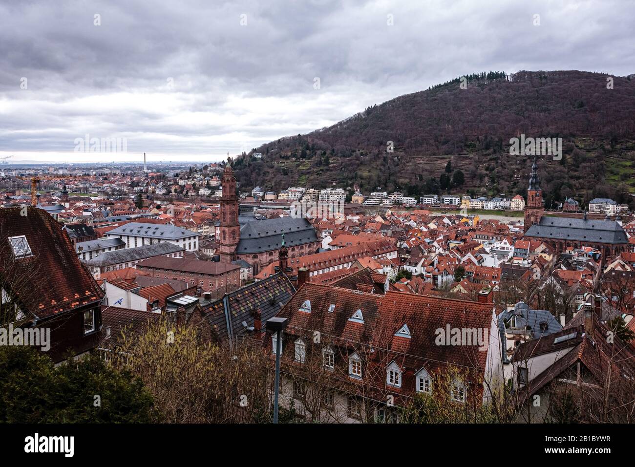 Au-dessus de Heidelberg Banque D'Images