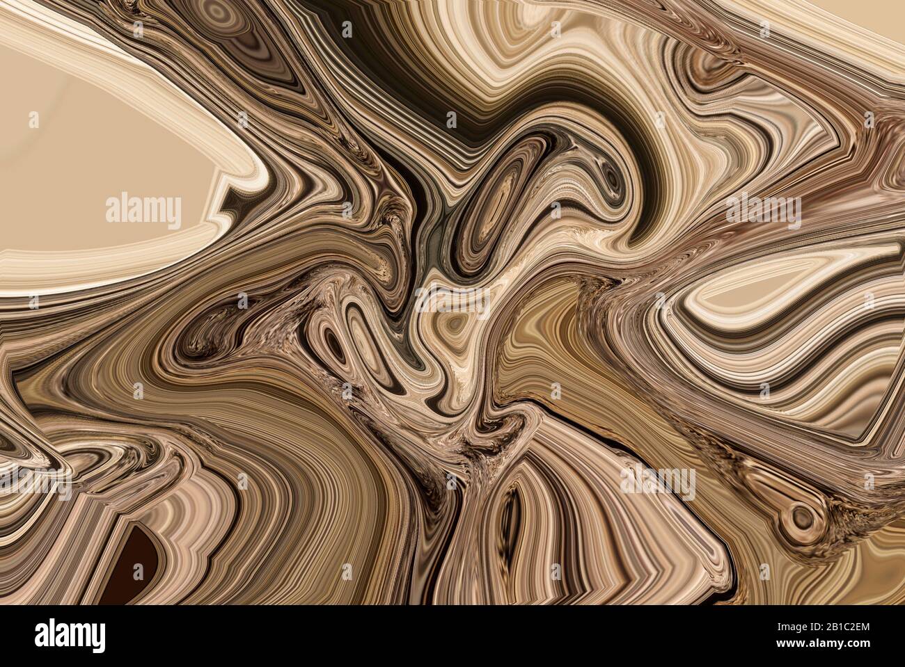 PARADOXE DU MARBRE : un morceau de bois évolue en série de présentations d'arts fins après de nombreuses manipulations numériques et des effets de distorsion. Banque D'Images