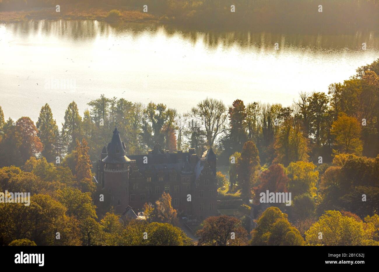 Photo aérienne, château de Krickenbeck, Nettetal, Bas-Rhin, Rhénanie-du-Nord-Westphalie, Allemagne, Alt-Krickenbeck, monument architectural, Châte Banque D'Images